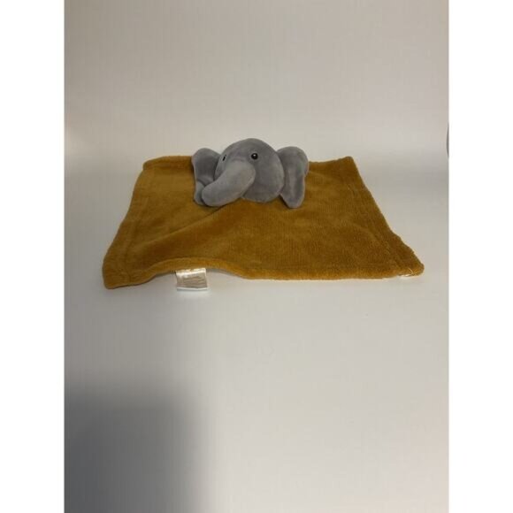 Lila & Jack Brown and Grey Elephant Lovey Stuffed Security Blanket Toy - Picture 3 of 7